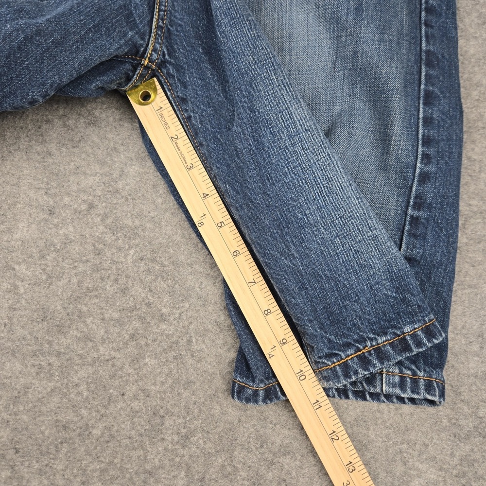 Levi's 569 Denim Shorts Men's Size 34 Blue Medium Wash Jorts Loose Fit 5 Pocket - Picture 6 of 8